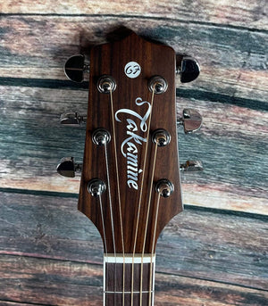 Takamine Left Handed EF360GF front of the headstock