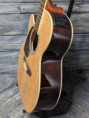 Takamine Left Handed GN51CE bass side view of the body