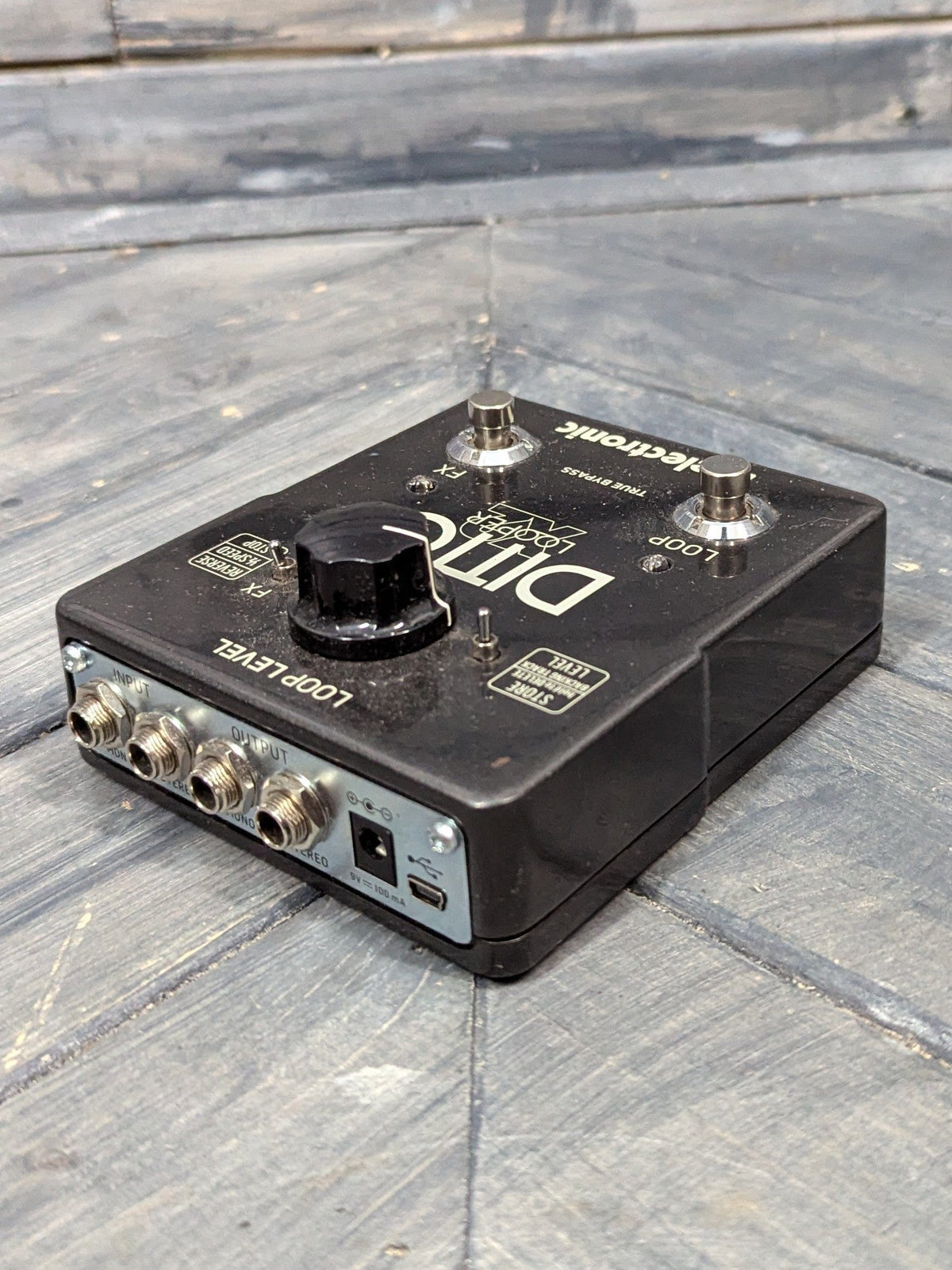 Used TC Electronic Ditto Looper X2 left side of the pedal