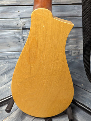 Used Vagabond closeup view of back of guitar