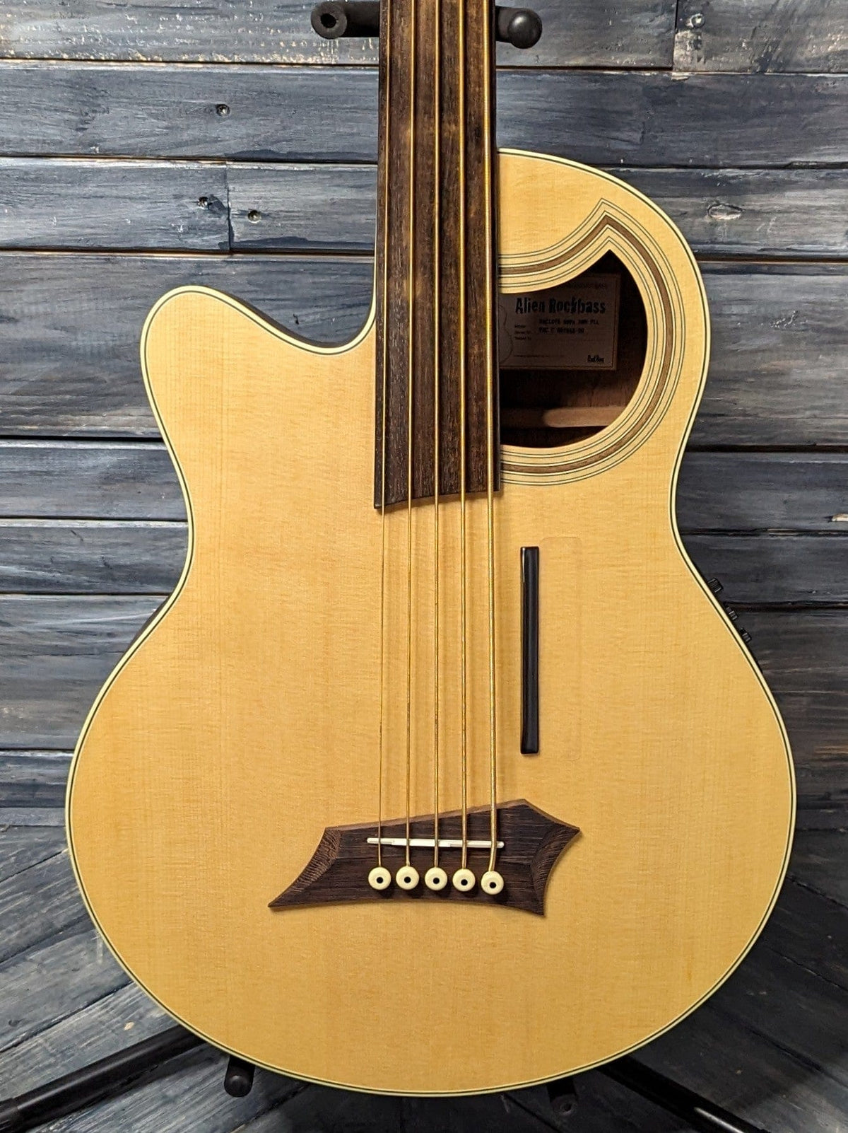 Alien String Instrument Warwick RockBass Left Handed Alien Deluxe 5 String Fretless Acoustic E ...