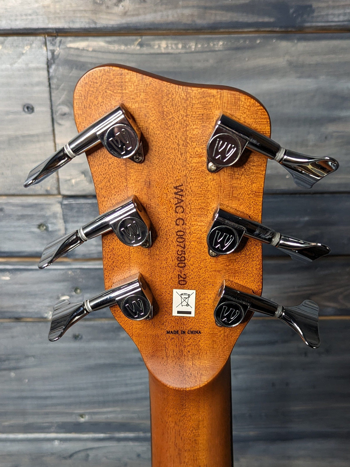 Warwick RockBass Left Handed back of the headstock