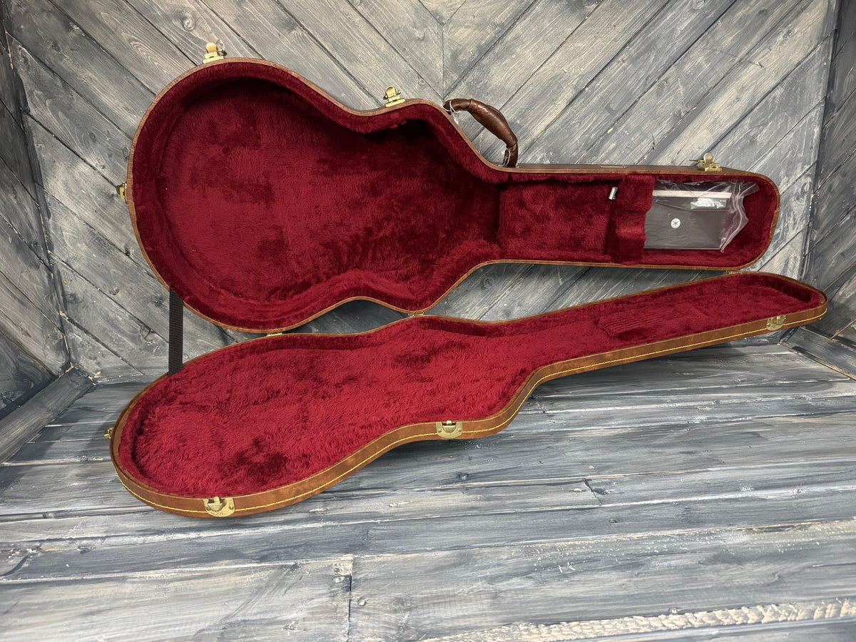 This is a photo of the case of the guitar.