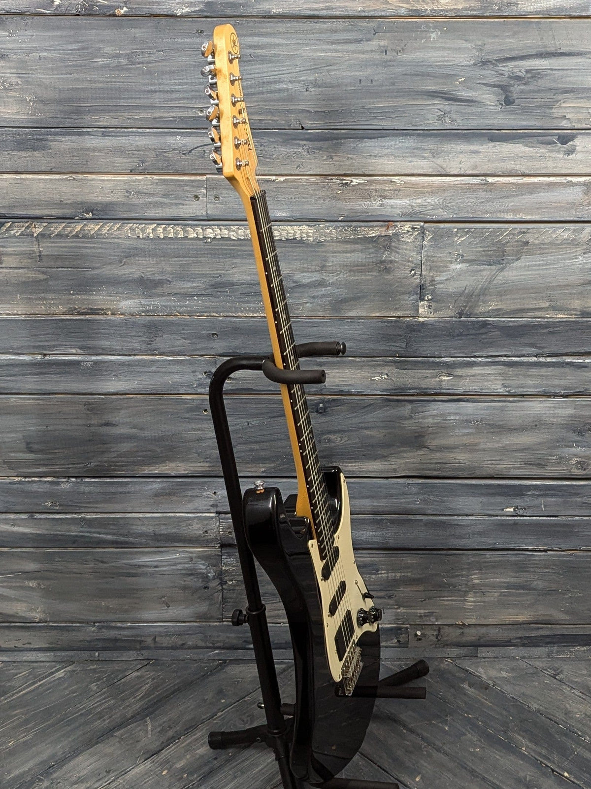 Used Yamaha Pacifica 112 full bass side view of the guitar