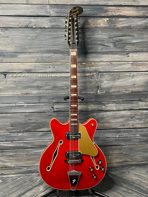 Fender Electric Guitar Used Fender 1967 Coronado XII 12 String Hollow Body Electric Guitar with Case - Red