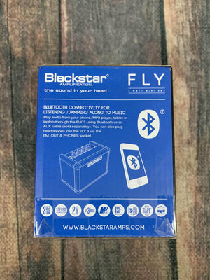 Blackstar Amp Blackstar FLY 3 BLUE - 3-watt 1x3" Guitar Combo Amp with Bluetooth