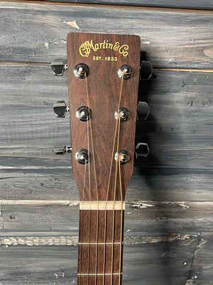 Martin Left Handed DC-X2E front of headstock
