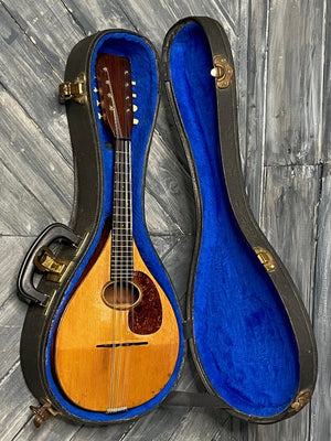 Used Martin 1923 A Style Mandolin in open martin hard mandolin case