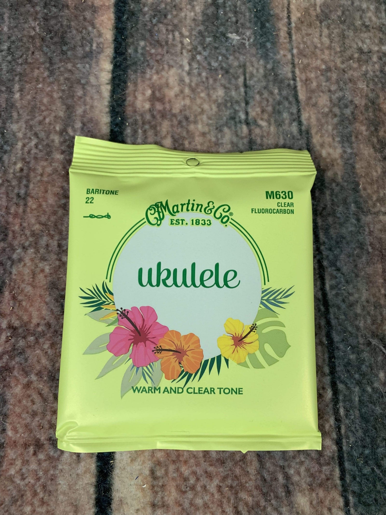 Martin M630 Baritone Ukulele Strings front of packaging