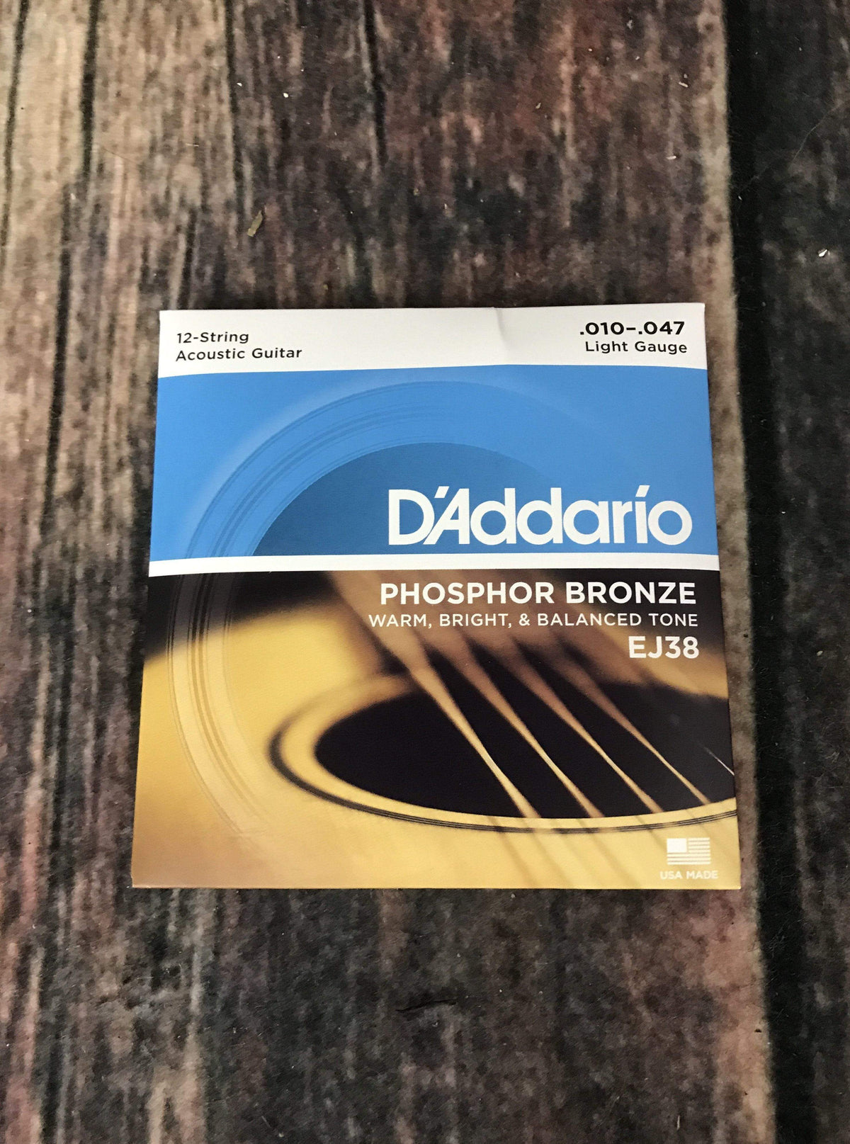D'Addario Acoustic Guitar Strings D'Addario EJ38 Light .10-.47 Gauge 12 String Acoustic Guitar Strings