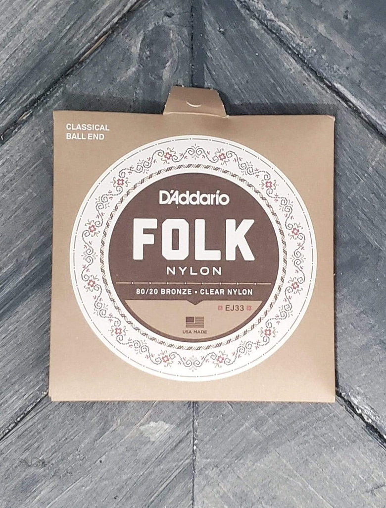 D'Addario EJ33 Classical Guitar Strings – 80/20 Bronze & Clear Nylon Trebles Ball End