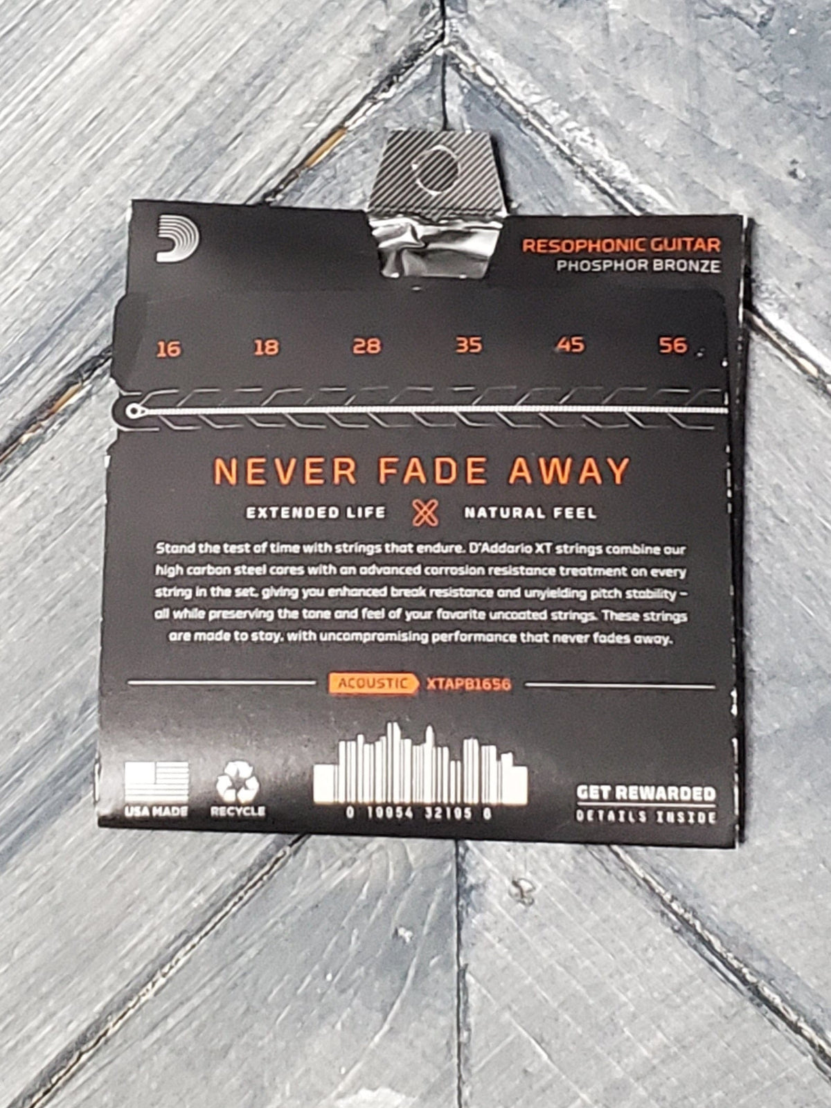 D'Addario Acoustic Guitar Strings D'Addario XT Phosphor Bronze Resophonic Acoustic Guitar Strings .016-.056 Medium