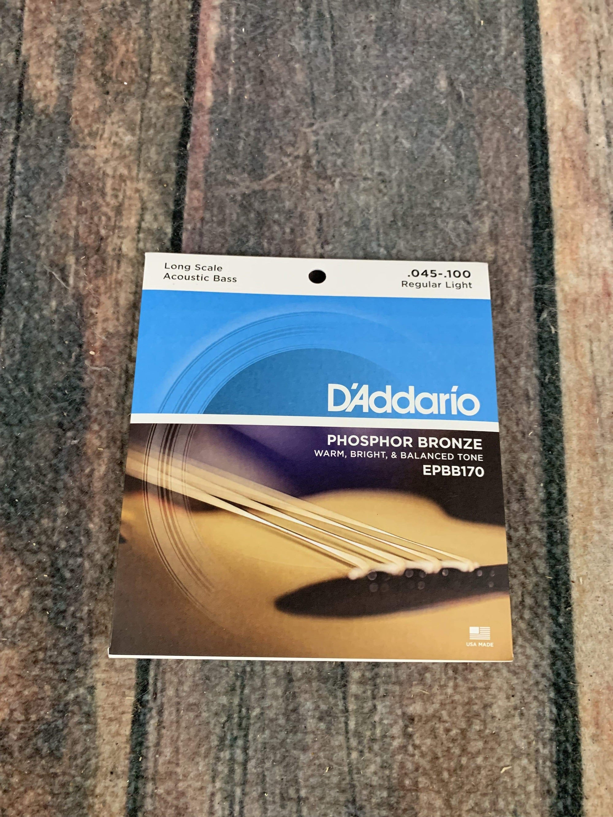 D'Addario Bass Strings D'Addario EPBB170 45-100 Phosphor Bronze Light 4-String Long Scale Acoustic Bass Strings
