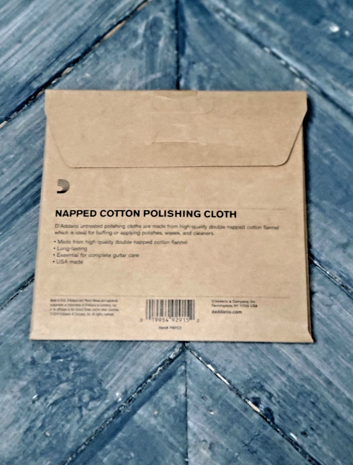 D'Addario Maintenance D'Addario PWPC2 Untreated Guitar Polish Cloth