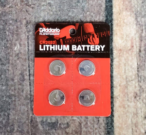 D'Addario Parts D'Addario CR2032 Lithium Battery, 4-pack