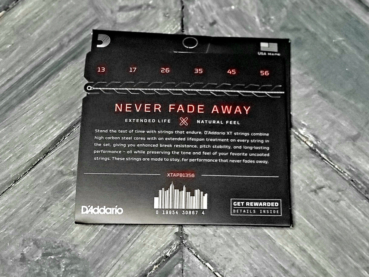 D'Addario XTAPB1356 back of the packaging