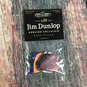 Dunlop Pick Dunlop Celluloid Pick Variety Pack, PVP106 Medium, 12-pack