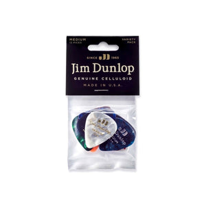 Dunlop Pick Dunlop Celluloid Pick Variety Pack, PVP106 Medium, 12-pack