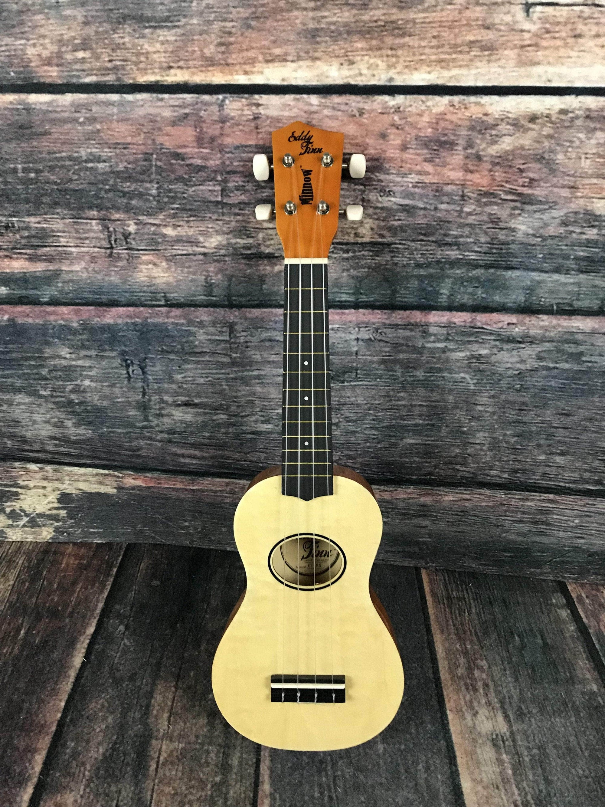 Full View Eddy Finn EF-MN-NT Minnow Ukelele with Bag - Natural
