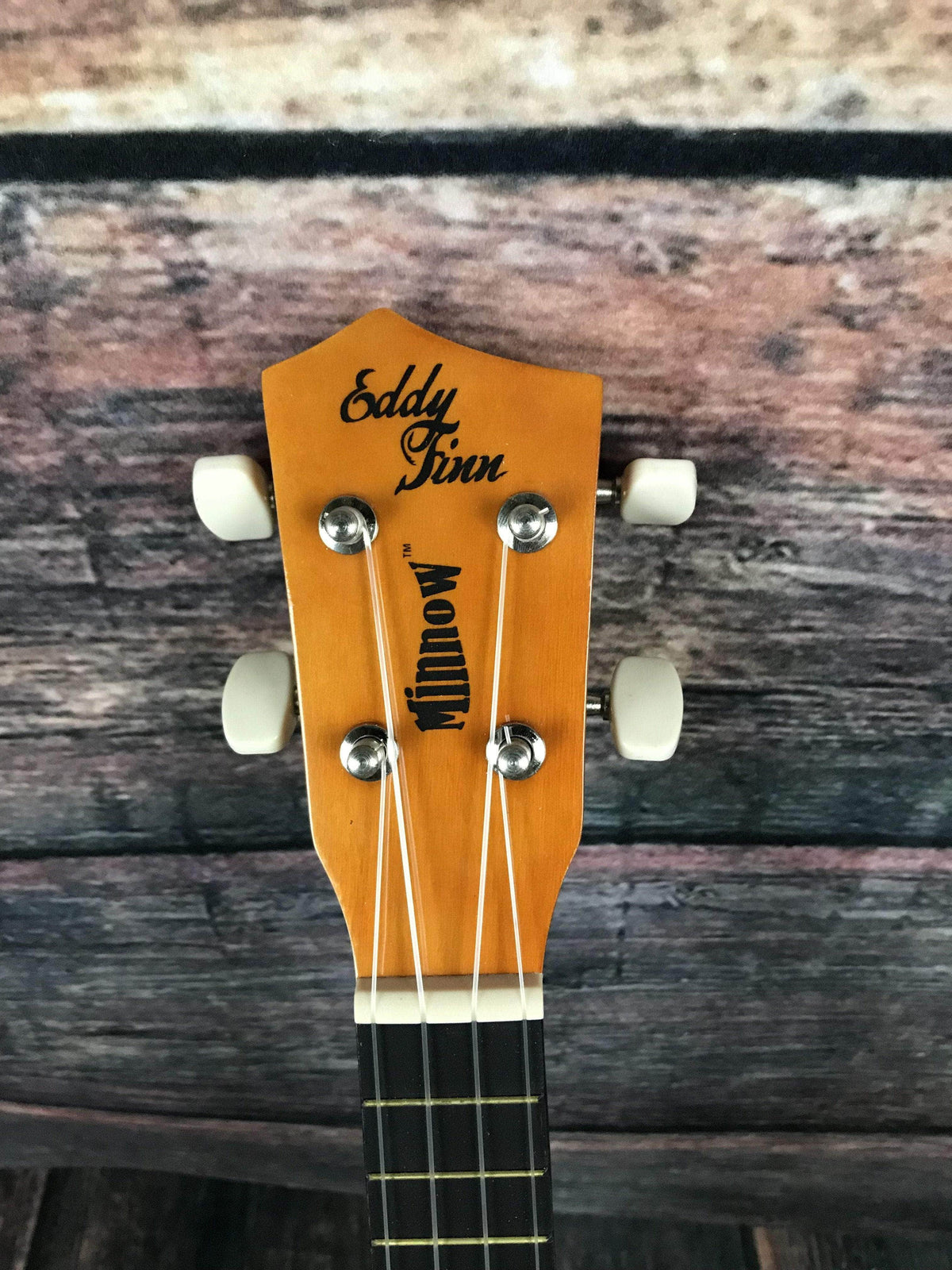 Head View Eddy Finn EF-MN-NT Minnow Ukelele with Bag - Natural