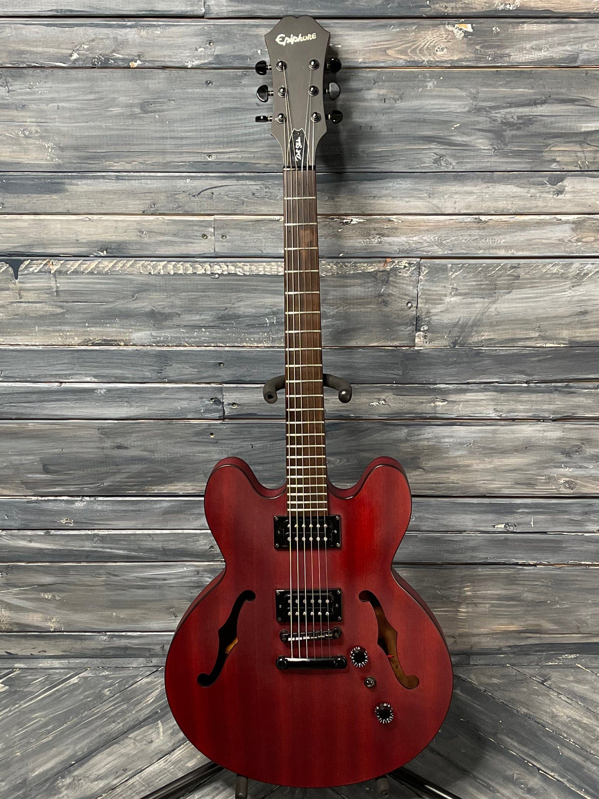 Epiphone Electric Guitar Used Epiphone 2005 Dot Studio Semi-Hollow Electric Guitar with Gig Bag- Worn Cherry