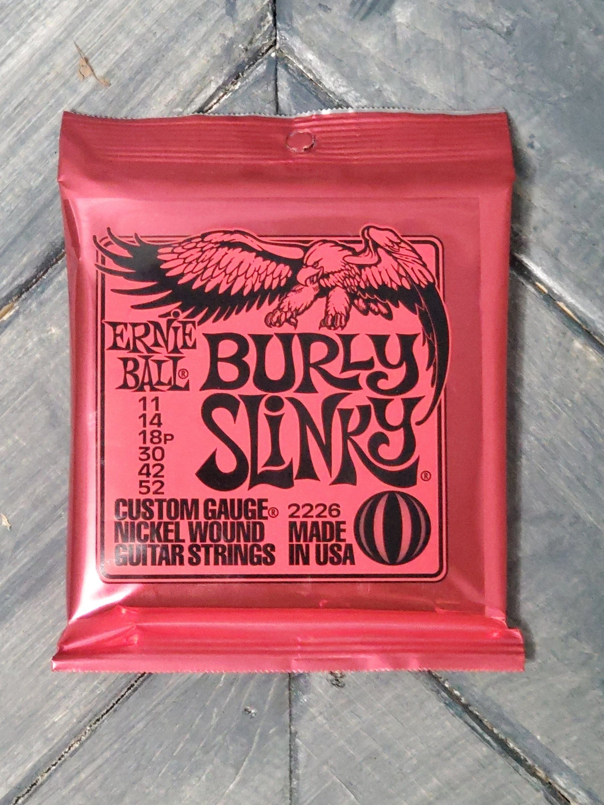 ernie ball Strings Burly Slinky Nickel Wound Electric Guitar Strings 11-52 Guage
