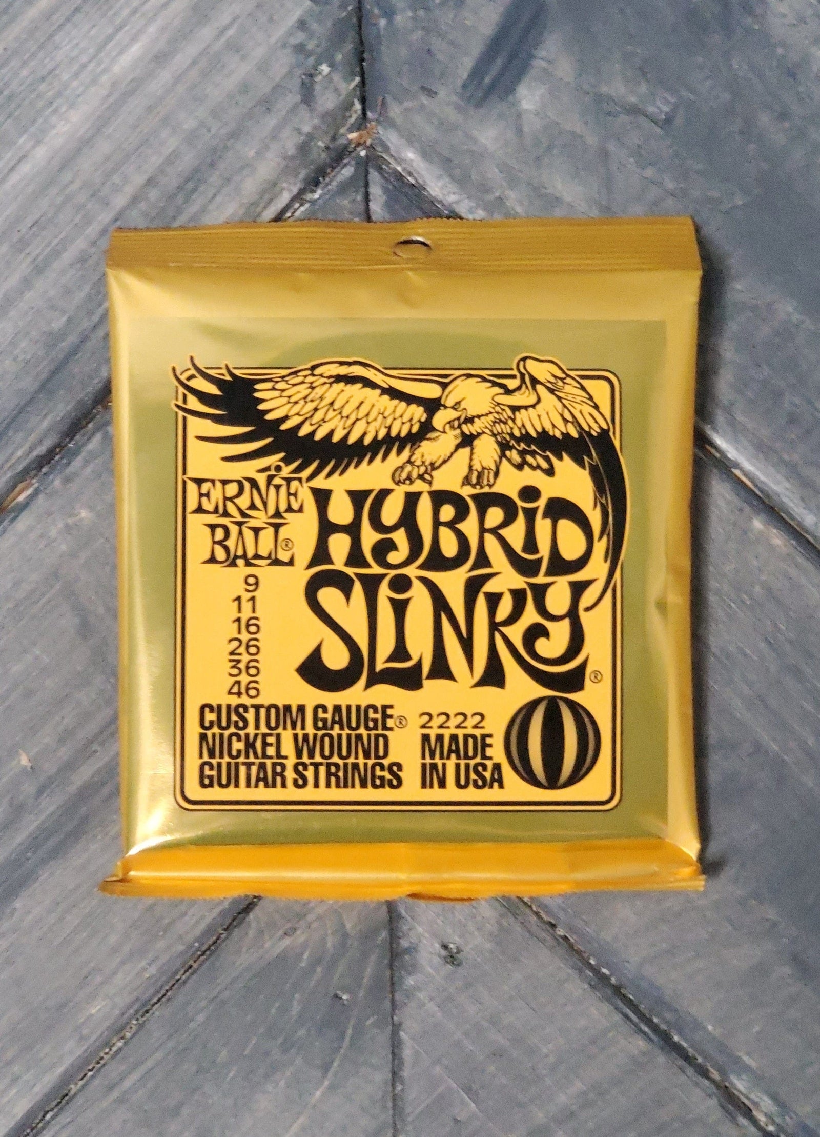 ernie ball Strings Hybrid Slinky Nickel Wound Electric Guitar String 9-46 Guage