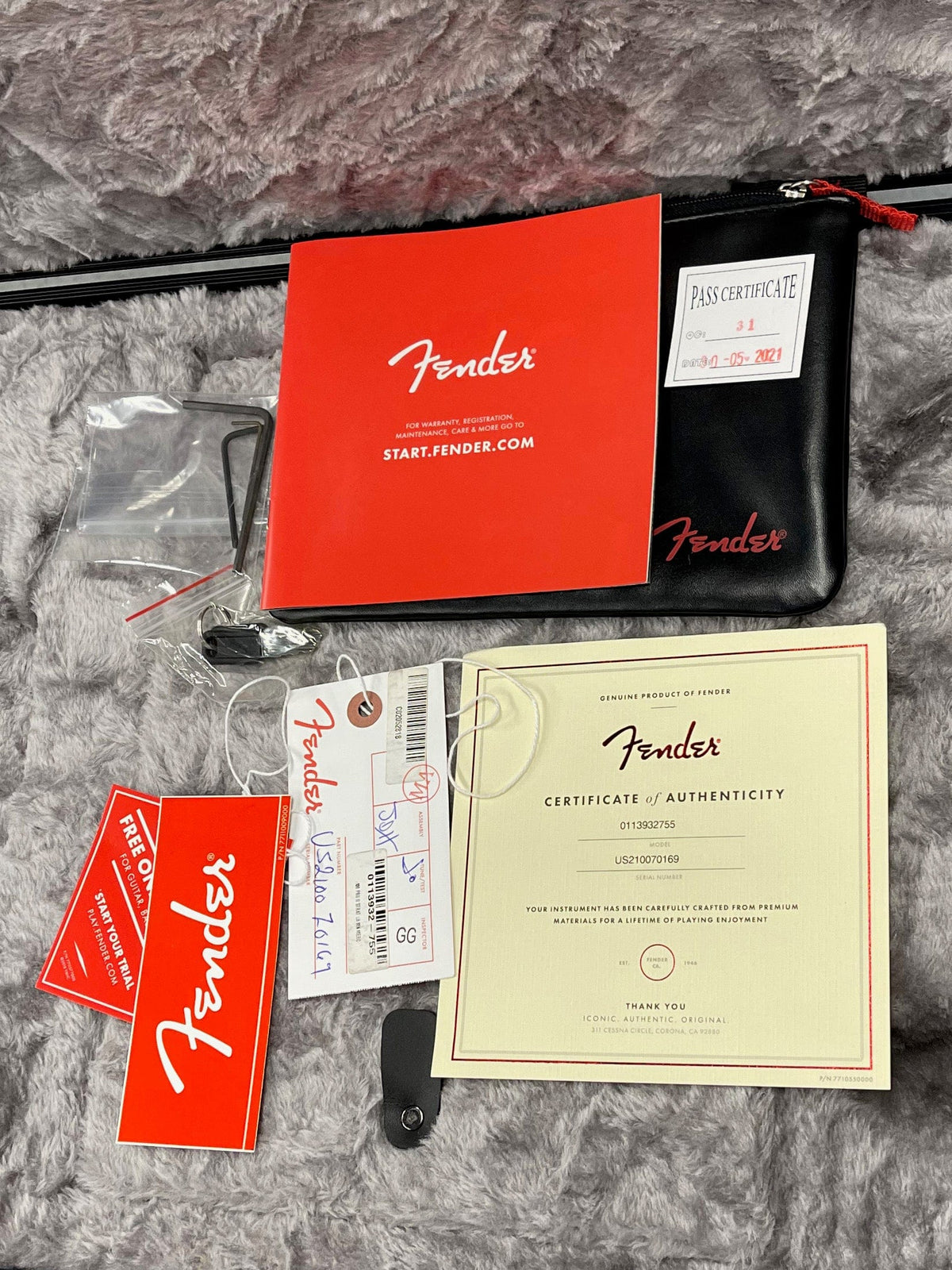 Fender Electric Guitar Used Left Handed Fender American Professional II Stratocater with Case - Mercury