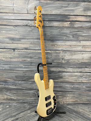 G&L Guitars Electric Bass Used G&L 1982 L-2000 USA made 4 String Electric Bass with Case - Aged White