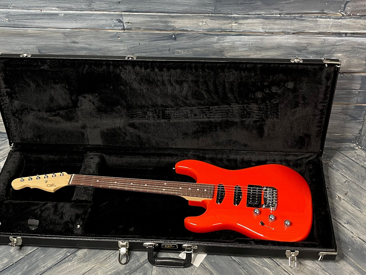 G&L Guitars Electric Guitar G&L Left Handed Legacy HSS RMC Electric Guitar- Fullerton Red
