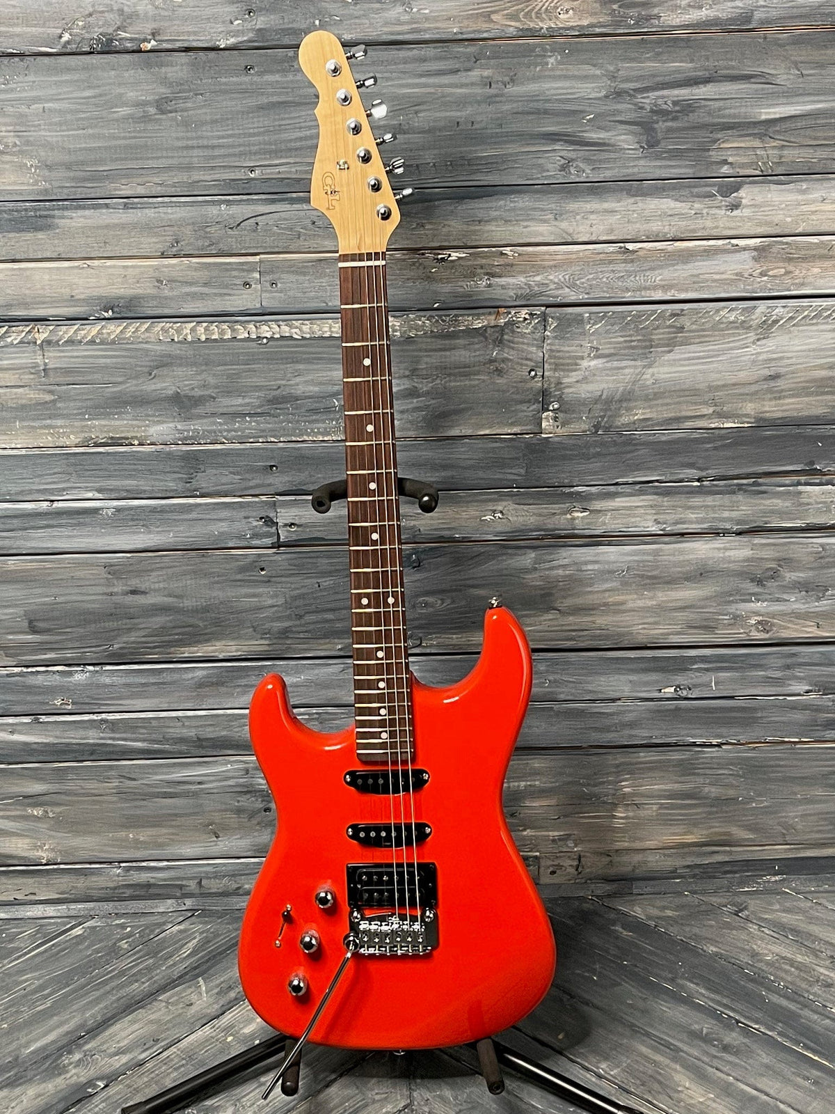 G&L Guitars Electric Guitar G&L Left Handed Legacy HSS RMC Electric Guitar- Fullerton Red