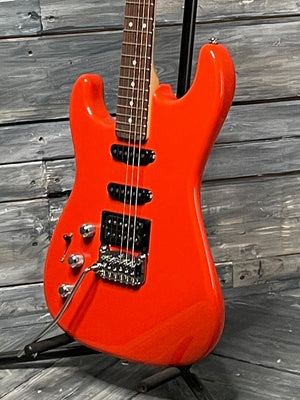G&L Guitars Electric Guitar G&L Left Handed Legacy HSS RMC Electric Guitar- Fullerton Red