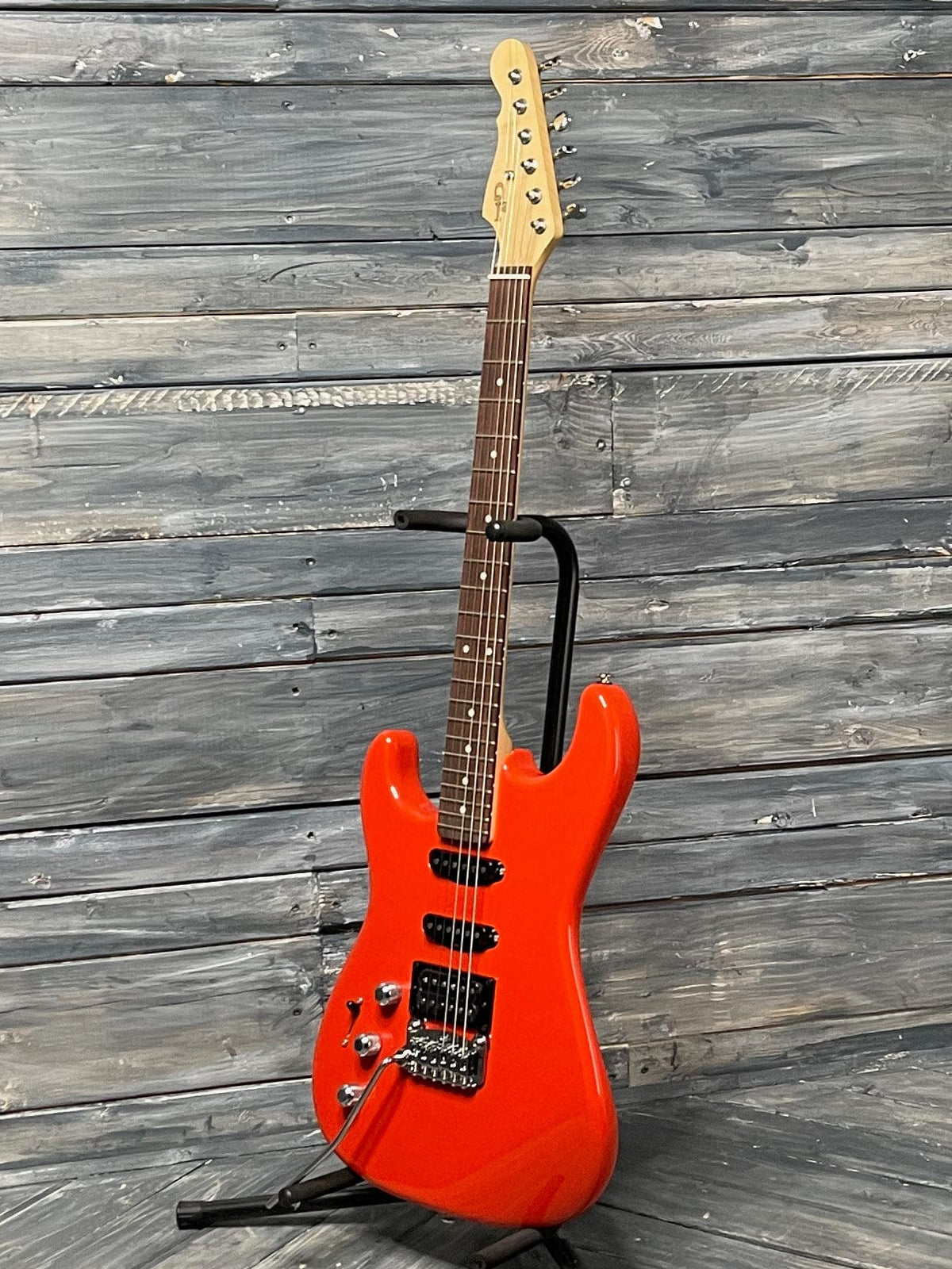 G&L Guitars Electric Guitar G&L Left Handed Legacy HSS RMC Electric Guitar- Fullerton Red