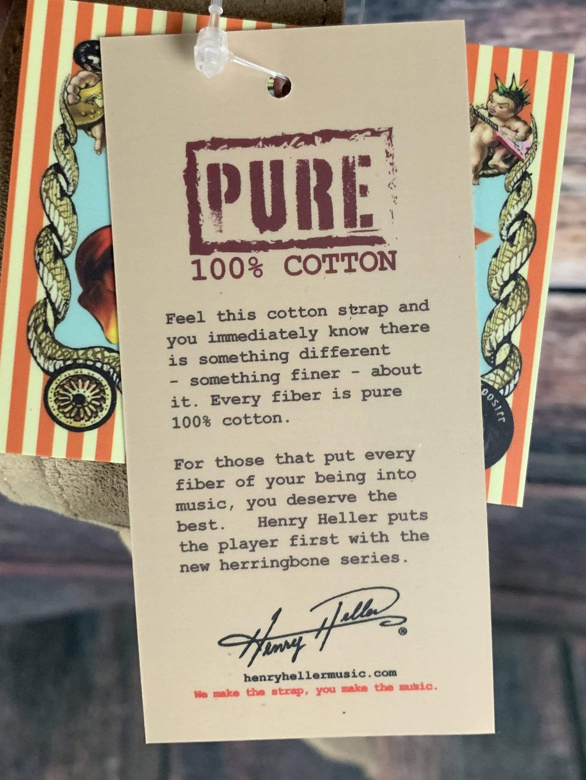 Henry Heller Strap Henry Heller HPCL-NAT 2" Pure Cotton Strap with Tail Adjustment