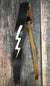 Henry Heller Strap Henry Heller Peru HPLB-BLK Lightning Bolt Cut Out Leather Strap- Black