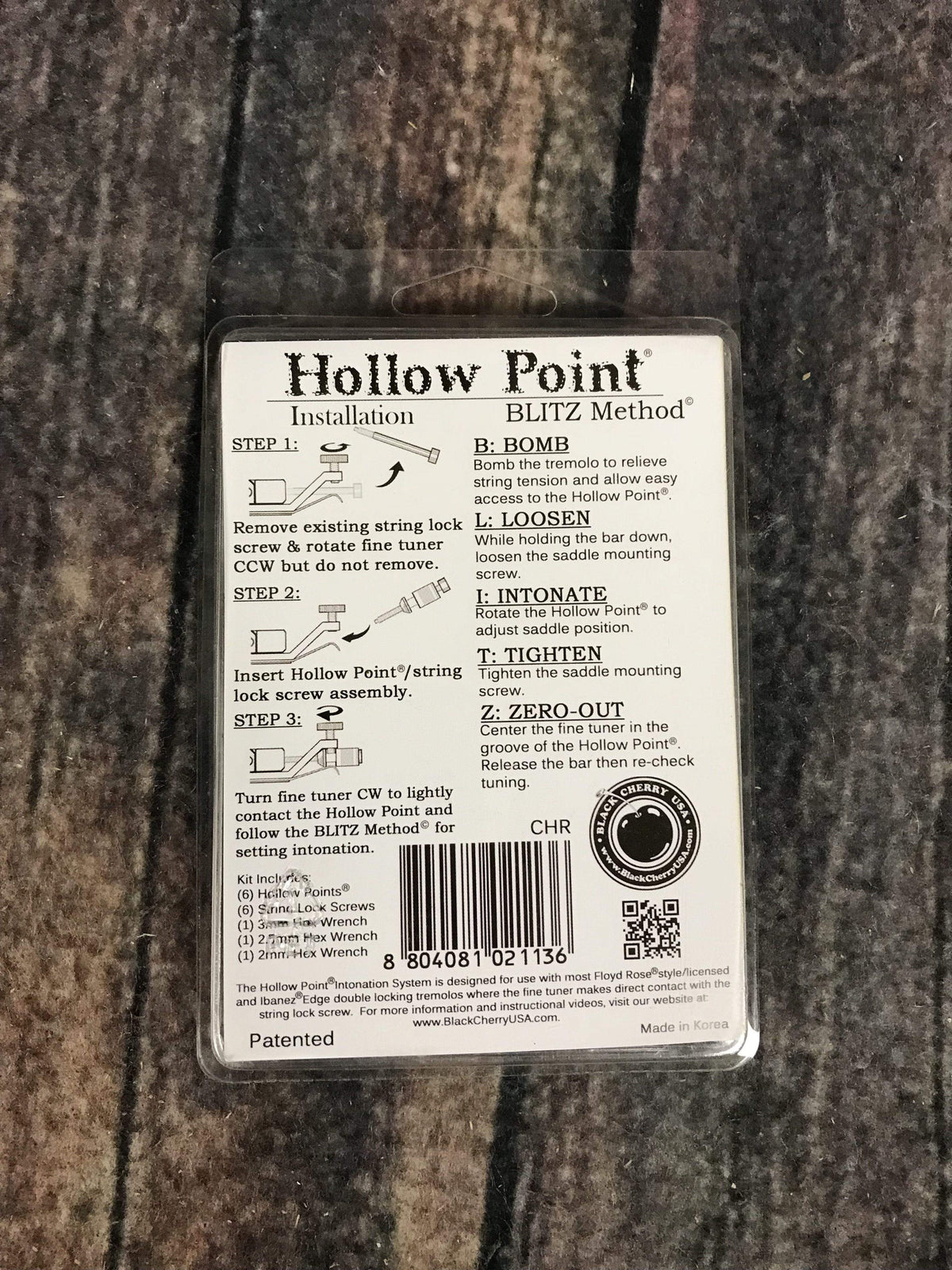 Hollow Point Parts Hollow Point Intonation System for Double Locking Tremolo- Chrome