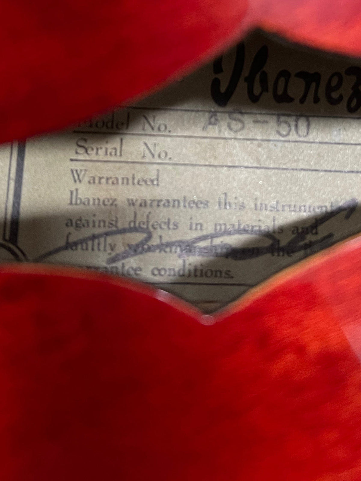 Ibanez Electric Guitar Used Ibanez 1981 MIJ Artist AM-50 Semi Hollow Electric Guitar with Case - Red