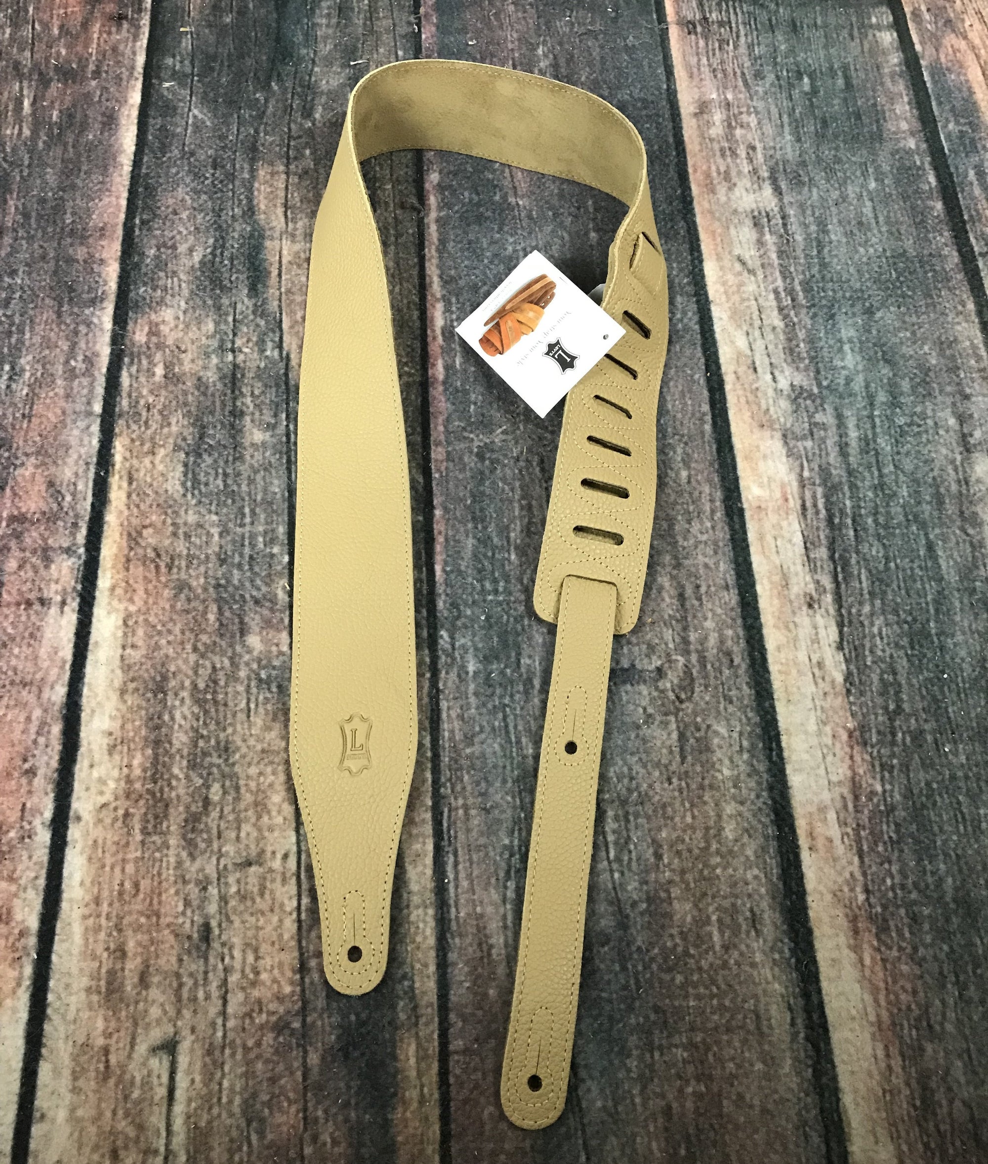Levys strap Levys M17BLS-BUF Genuine Texas Steer Hide Pebbled Leather Strap- Buff with Suede Back