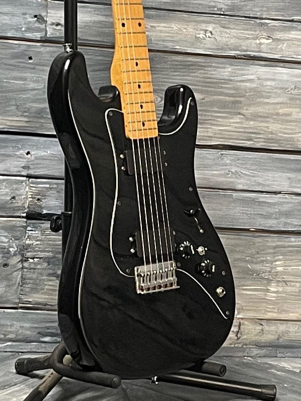 Used Lotus 80's MIJ HH Strat bass side view of the body