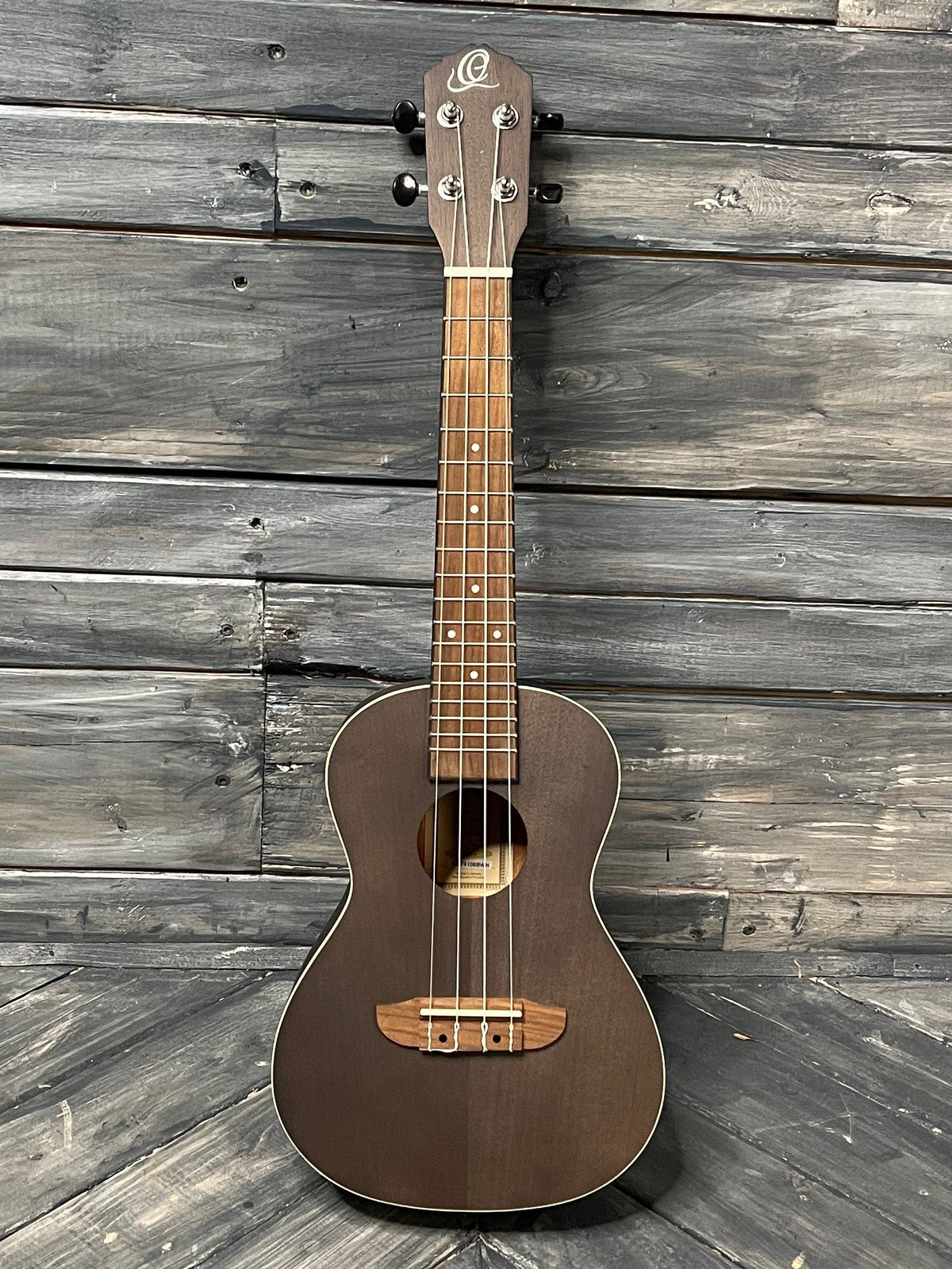Ortega Ukulele Ortega Left Handed RUCOAL-L Earth Series Concert Ukelele- Coal Black