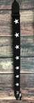 Perri''s Leathers Strap Perri's CWS20-6845 2" Deluxe Cotton Strap- Black with White Stars