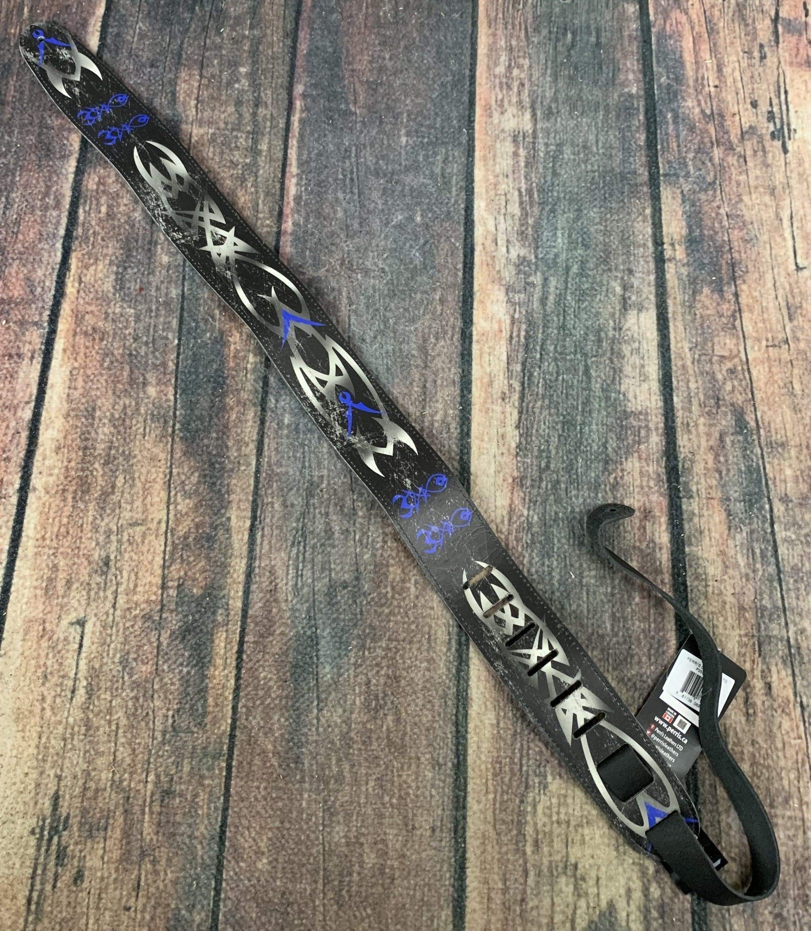 Perri''s Leathers Strap Perri's P25SS-1294 2.5" Adjustable Leather Strap- Ancient Tribal