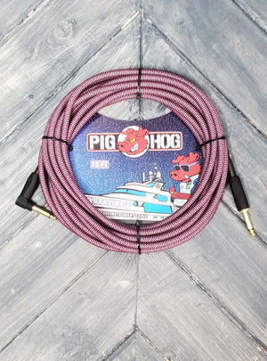 Pig Hog instrument cables Pig Hog PCH20RPPR 20-Foot 1/4-1/4 Right Angle Instrument Cable