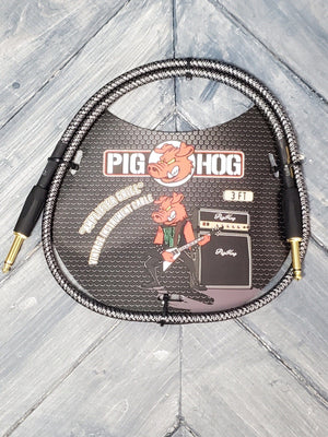 Pig Hog instrument cables Pig Hog PCH3AG 3-Foot 1/4-1/4 Straight Instrument Cable