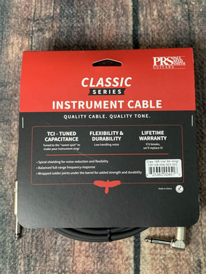 PRS Cable PRS 18ft Classic Instrument Cable Straight-Right Angle