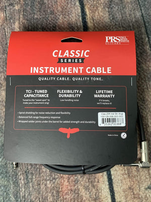 PRS Cable PRS 25ft Classic Instrument Cable Straight-Right Angle