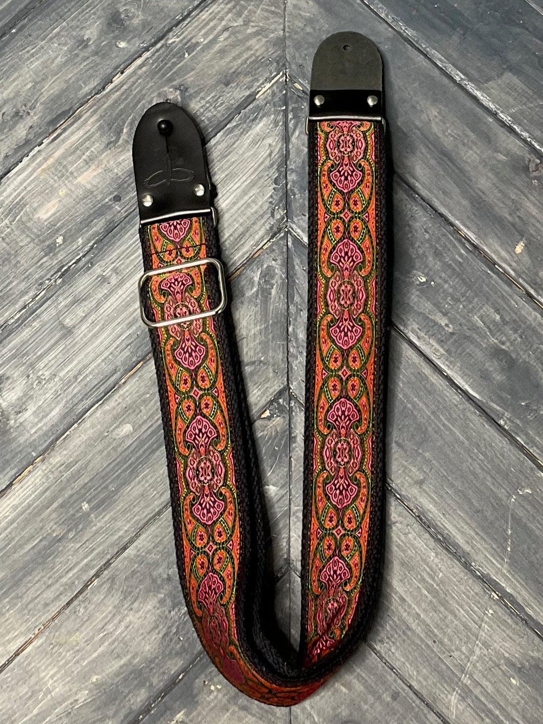 PRS Strap PRS Paul Reed Smith Deluxe 2" Retro Guitar Strap- Black & Pink