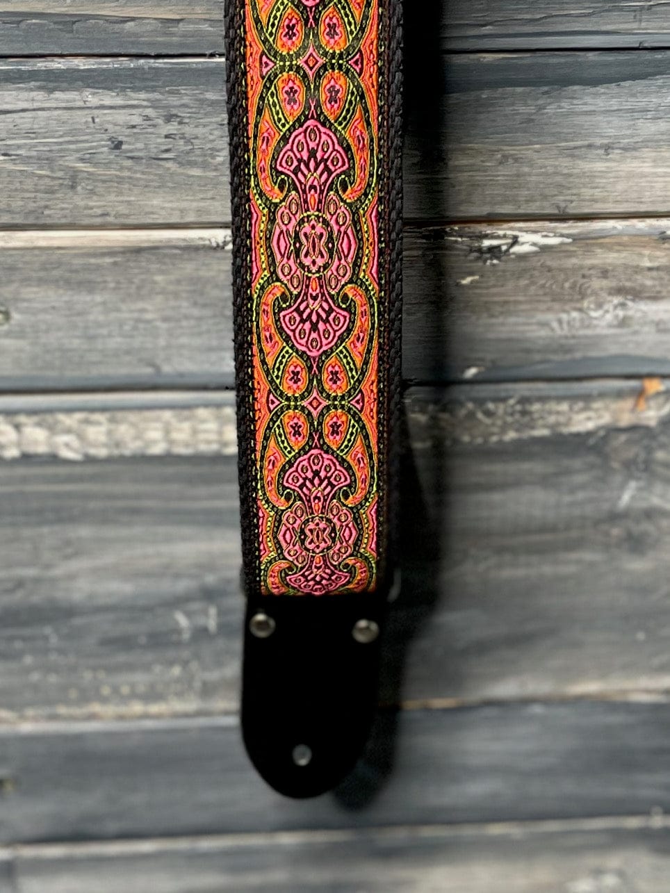 PRS Strap PRS Paul Reed Smith Deluxe 2" Retro Guitar Strap- Black & Pink