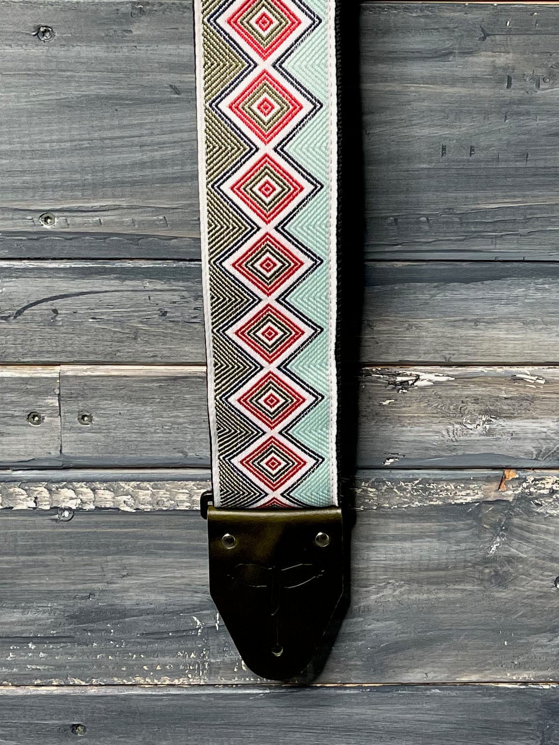 PRS Strap PRS Paul Reed Smith Green & Red 2.75" Wide Retro Jacquard Strap