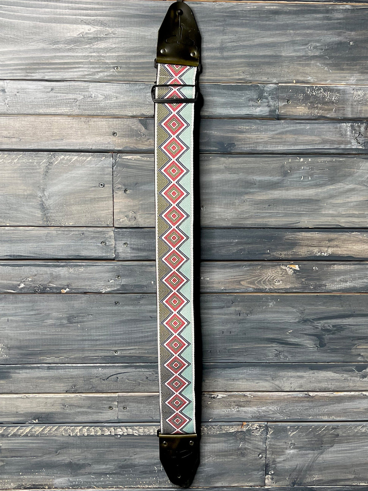 PRS Strap PRS Paul Reed Smith Green & Red 2.75" Wide Retro Jacquard Strap